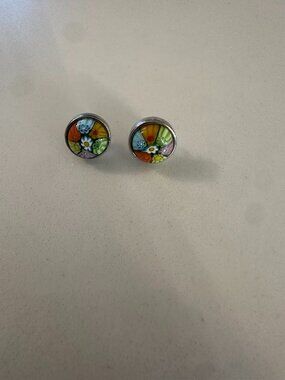 Murano Stud earrings by Alan K 9.25 silver